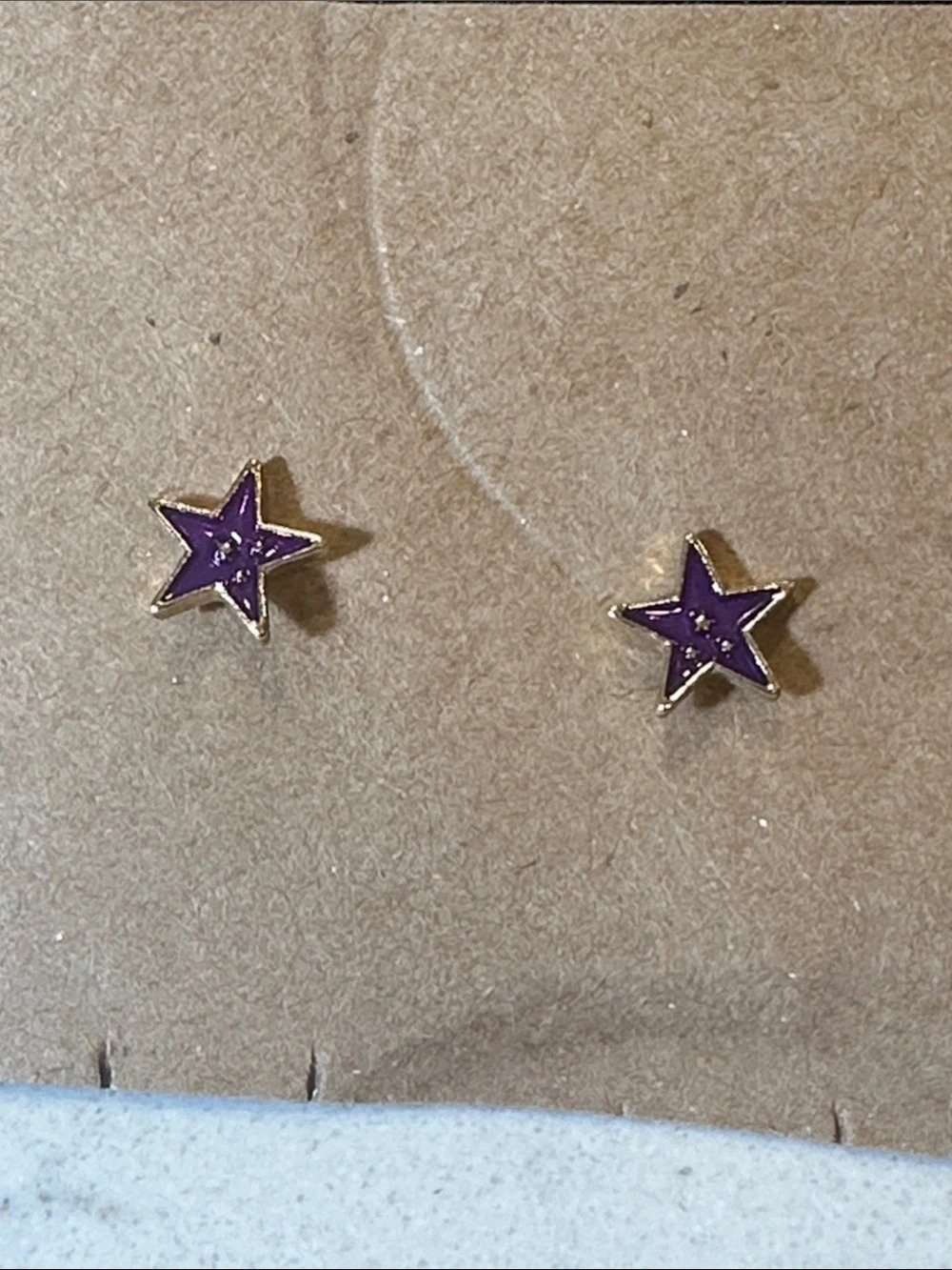 Purple Star Stud Earrings Like New